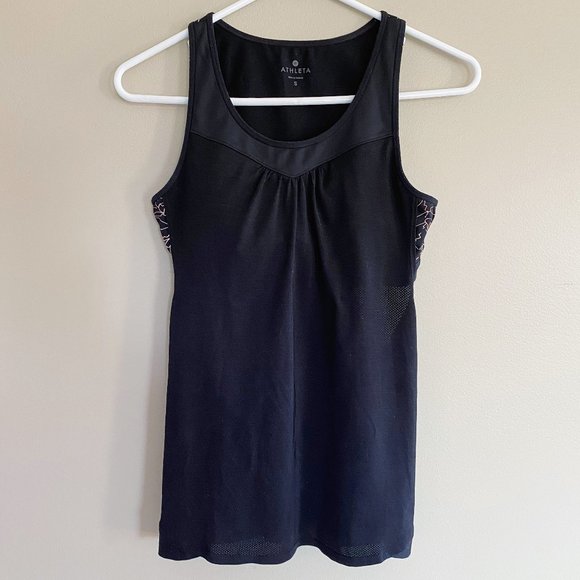 Athleta Tops - athleta athletic tank top w/ flower print bra sz s